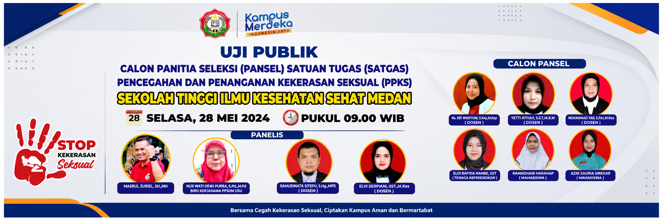 UJI PUBLIK PANSEL SATGAS PPKS SEKOLAH TINGGI ILMU KESEHATAN SEHAT MEDAN